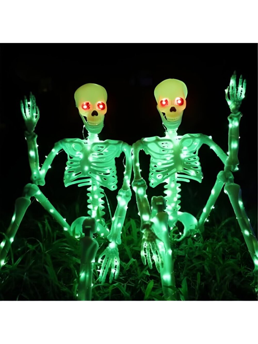 Halloween Decorations Outdoor Skeletons Set - 2 Pack 36" (90cm) Light Up